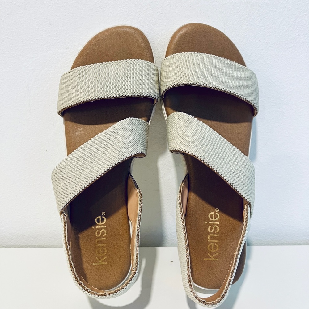 Kensie Emme Strap Sandals Natural Beige - Women’s 7